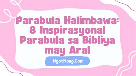 Parabula Halimbawa: 8 Inspirasyonal Parabula sa .